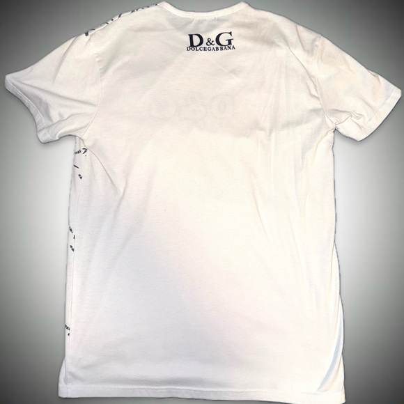 D&G Mens White Graphic Men's Shirt size Medium | M - Picture 2 of 3